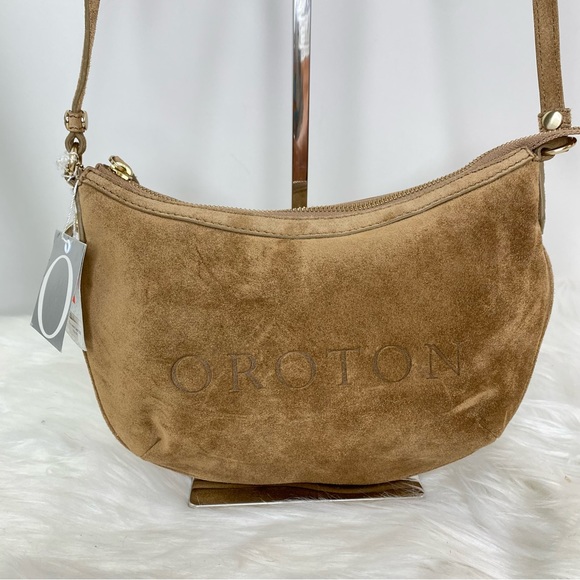 NWT Oroton Tecate Small Hobo Crossbody in Biscuit Color - Picture 3 of 8